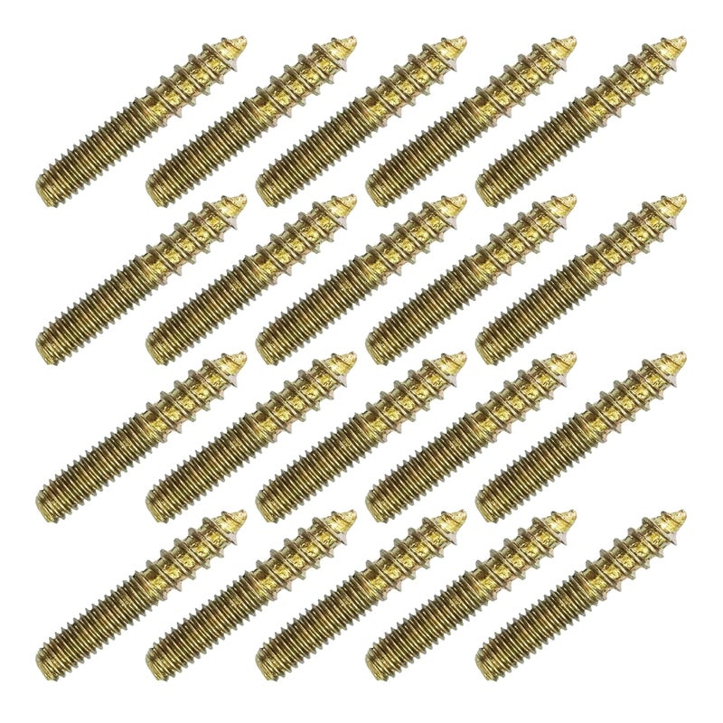 bociloy 20Pcs M4x25mm Hanger Bolts, Double Ended Thread Dowel Screws, Self-Tapping Screws for Secure Wood Joints - Image 1